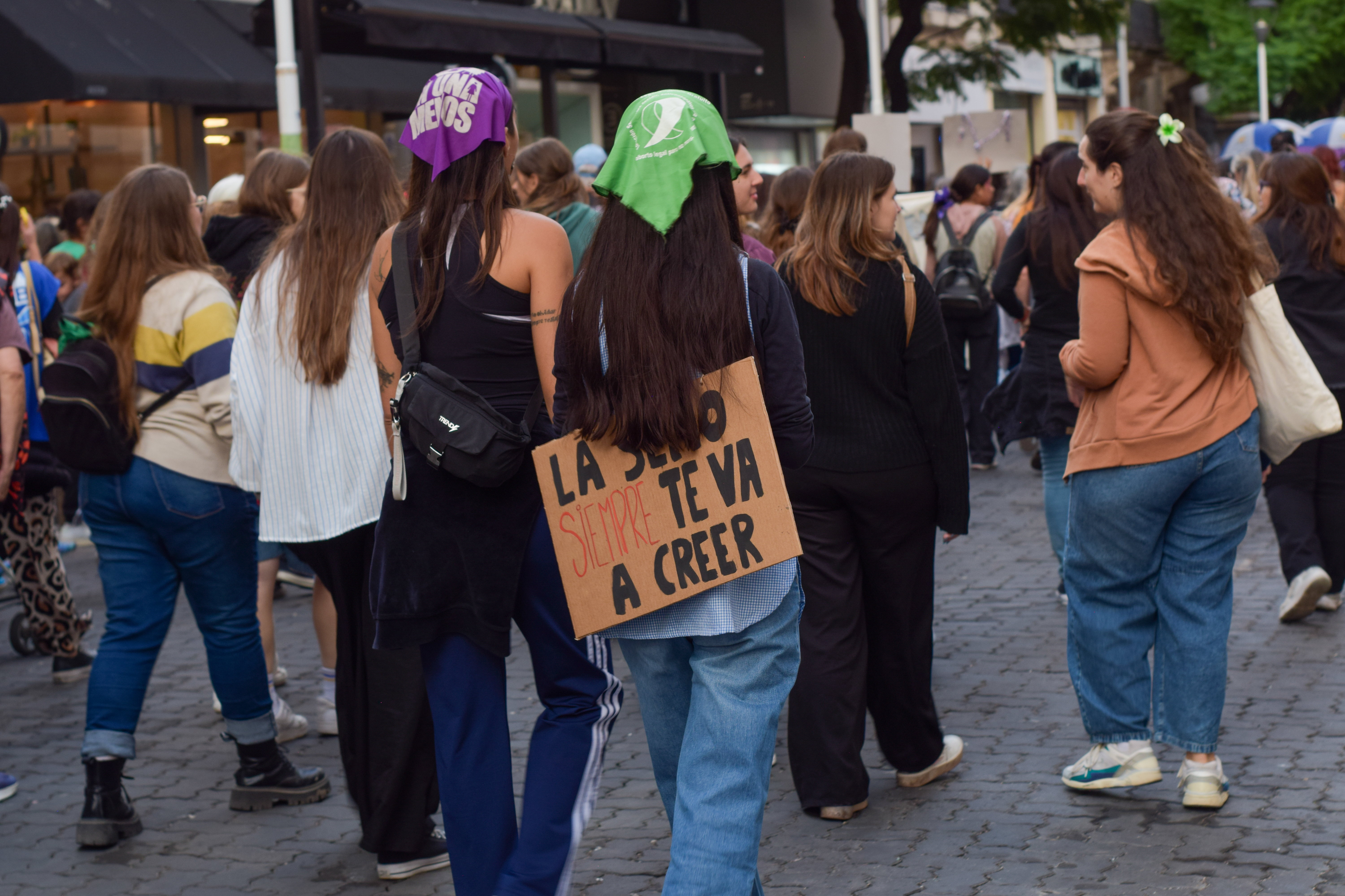 Vista general de la marcha y su bandera principal